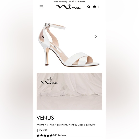 Satin Bridal Heels (Brand New) - Picture 6 of 7